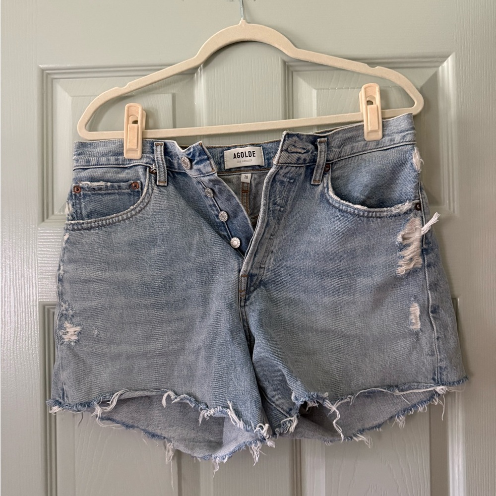 Agolde Parker Long Swampmeet Shorts